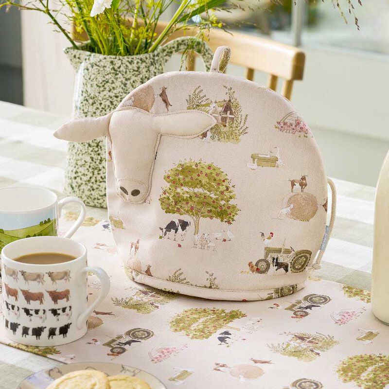 Sophie Allport Tea Cosy - Farm Friends - Cow Shaped image number 1
